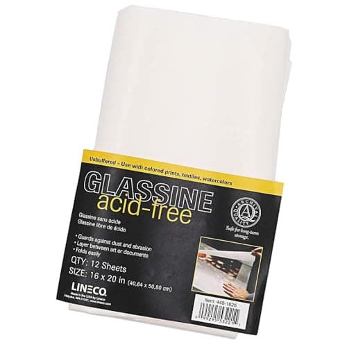 Lineco Glassine Sheets, 16 x 20 (Acid-Free, Unbuffered) by Lineco