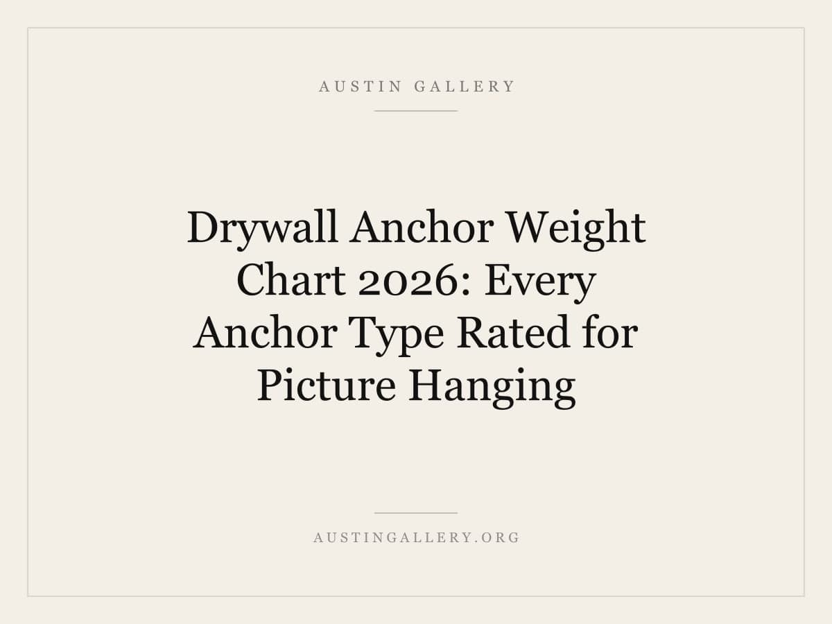 Drywall Anchor Weight Chart 2026: Every Anchor Type Rated for Picture Hanging