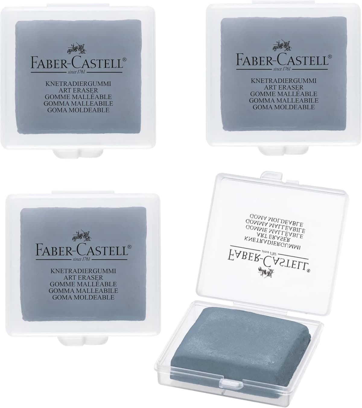Kneaded Art Erasers (4-Pack, Large) by Faber-Castell