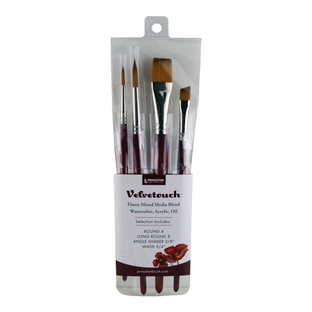 Velvetouch Series 3950 Brush Set (4-Pack) by Princeton
