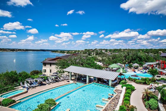 Lakeway Resort & Spa's cliffside pool overlooking Lake Travis