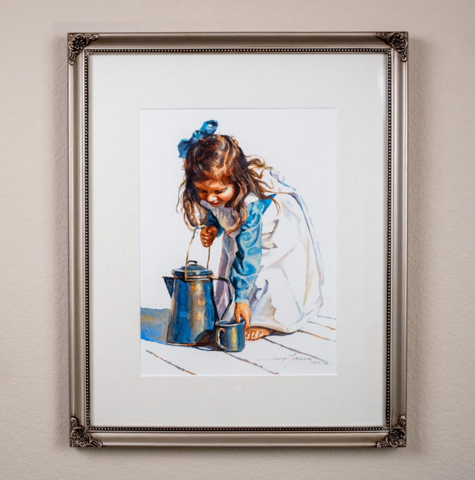 Sonya Terpening, 'Tea Party' (2005) — An Original Transparent Watercolor by a National Watercolor Society Master