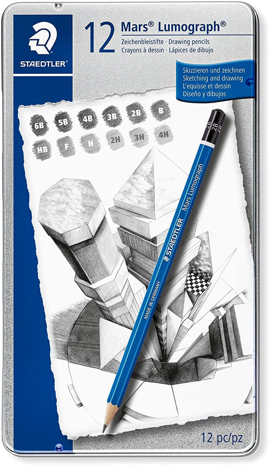 Mars Lumograph Drawing Pencils (12-Pack)
