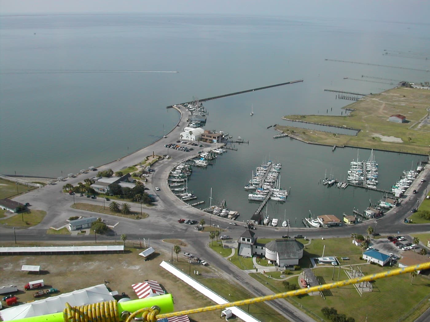 Fishing and pleasure boats docked at Rockport Harbor on the Texas coastal bend