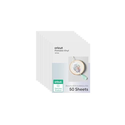 Cricut Printable Vinyl Sticker Paper, 50 White Sheets by Cricut