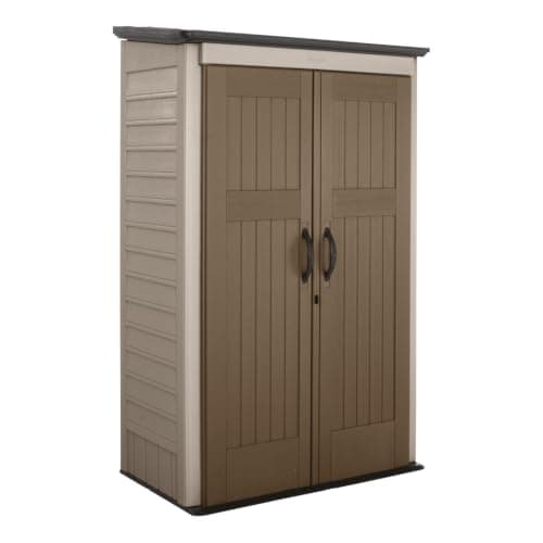 Rubbermaid 4x2.5 Ft Vertical Resin Storage Shed with Floor by Rubbermaid