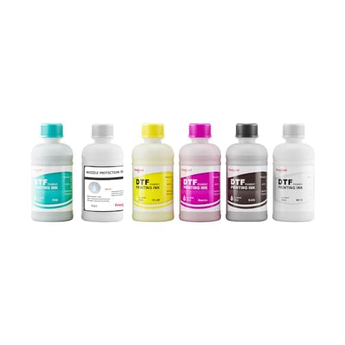 Procolored DTF Ink (6 x 250 ml: W, CMYK, head protection fluid)