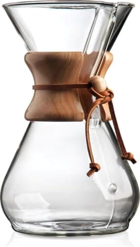 Chemex Pour-Over Glass Coffeemaker, Classic Series, 8-Cup by Chemex