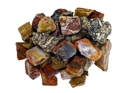 Mooseman Minerals 3 lb Rough Agate, Jasper, and Petrified Wood Mix by Mooseman Minerals