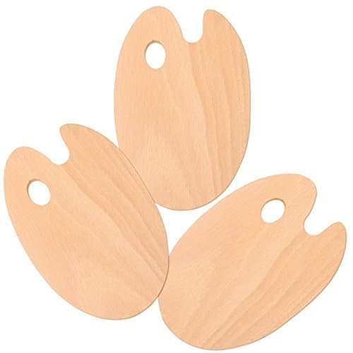U.S. Art Supply Oval Wooden Painting Palette (8×12 in) by U.S. Art Supply