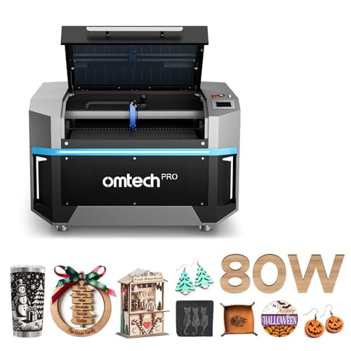 OMTech Pro 80W CO2 Laser with Built-in Water Chiller by OMTech