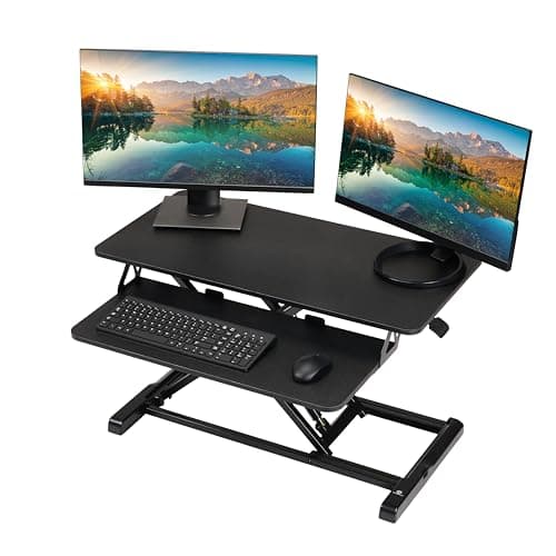 TechOrbits 32 Inch Sit-to-Stand Standing Desk Converter by TechOrbits