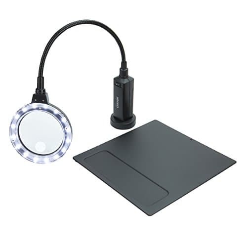 Carson MagniFlex Pro 2x LED Gooseneck Magnifier with 4x Spot Lens by Carson