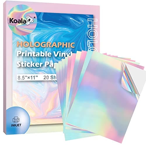 Koala Holographic Sticker Paper, 20 Sheets by Koala