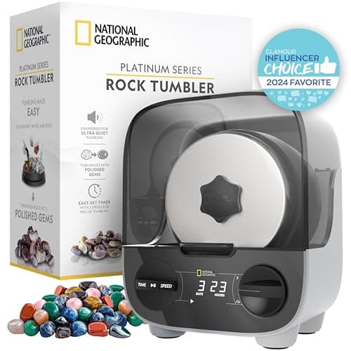 National Geographic Ultra Quiet Rock Tumbler Kit by National Geographic (Blue Marble)
