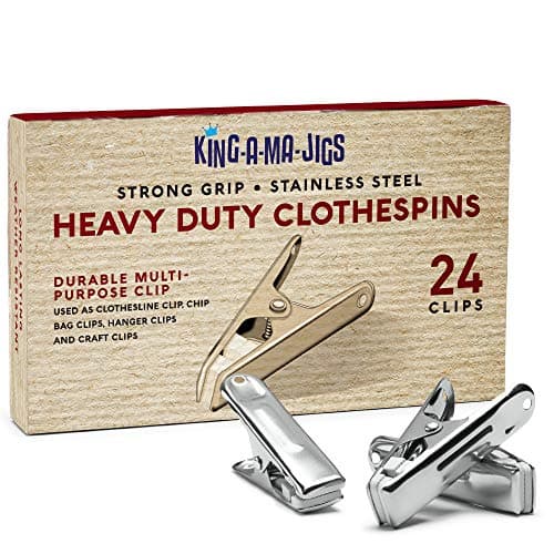 King-A-Ma-Jigs Stainless Steel Clips (24 Pack) by King-A-Ma-Jigs