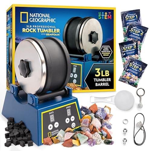 National Geographic 3 lb Rock Tumbler Kit by National Geographic (Blue Marble)