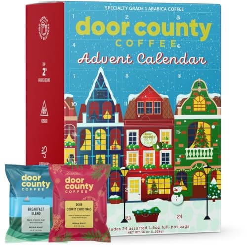 Door County Coffee 2026 Christmas Coffee Advent Calendar (24 Bags) by Door County Coffee & Tea Co.