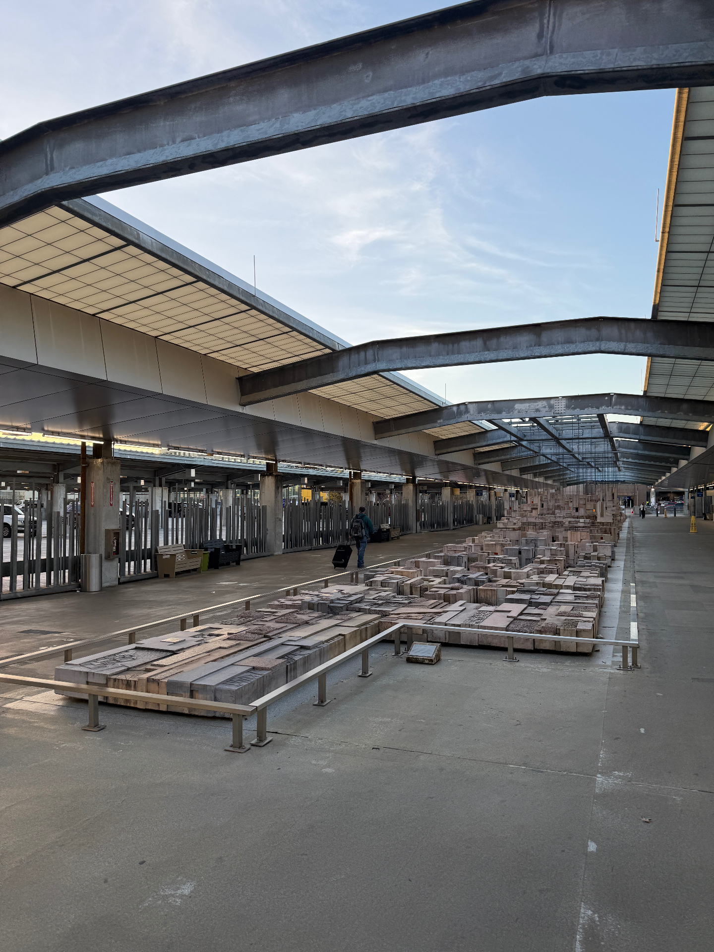 Uplifted Ground concrete installation at ABIA
