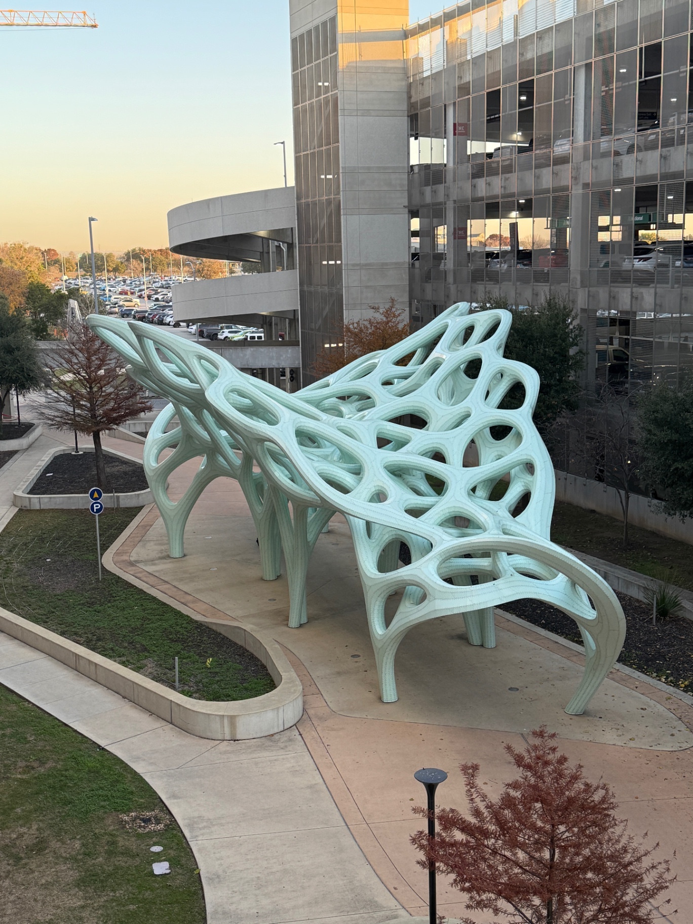 Meanderwing sculpture at Austin-Bergstrom Airport