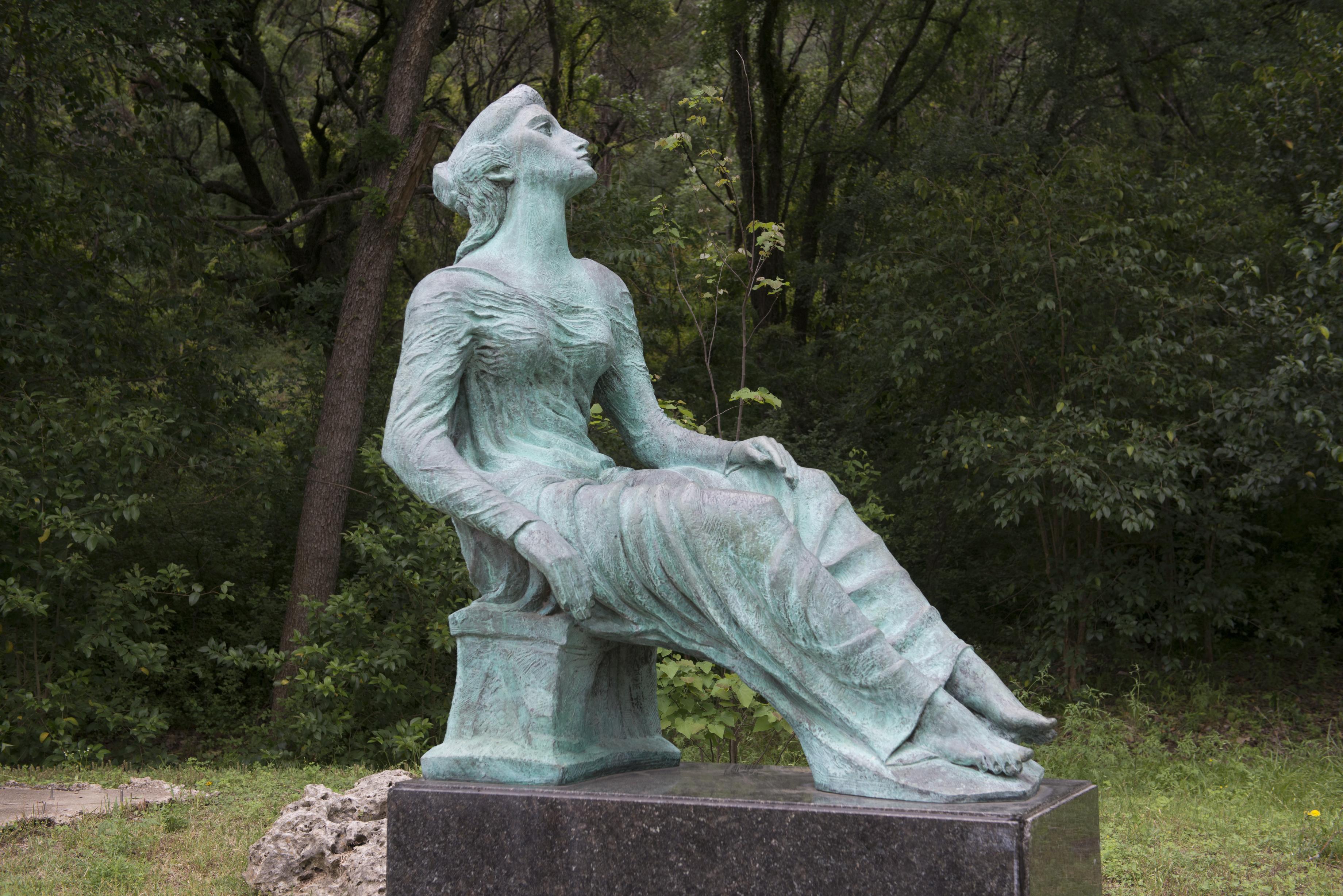 Bronze sculptures in the UMLAUF Sculpture Garden