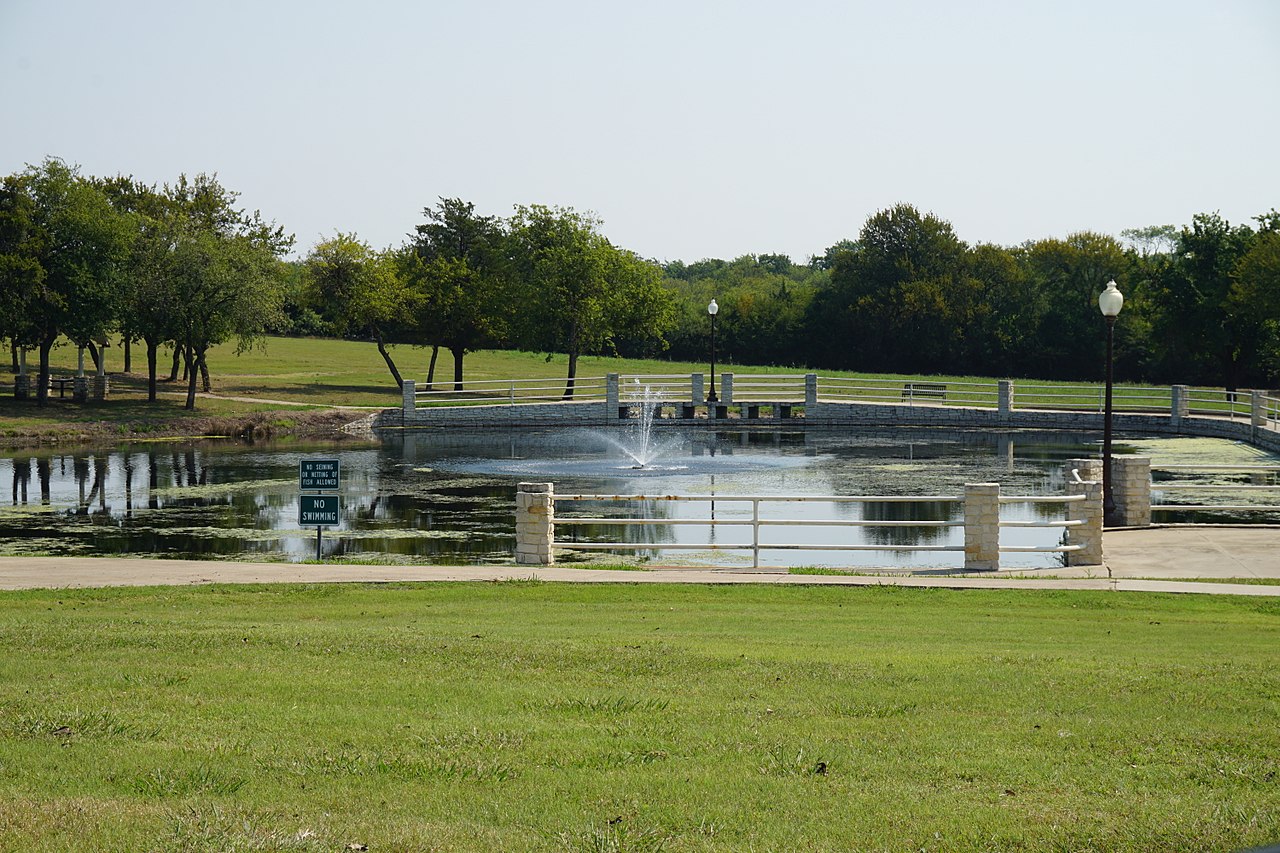Bluebonnet Park in Ennis, Texas — the hub of the official Texas Bluebonnet Trail