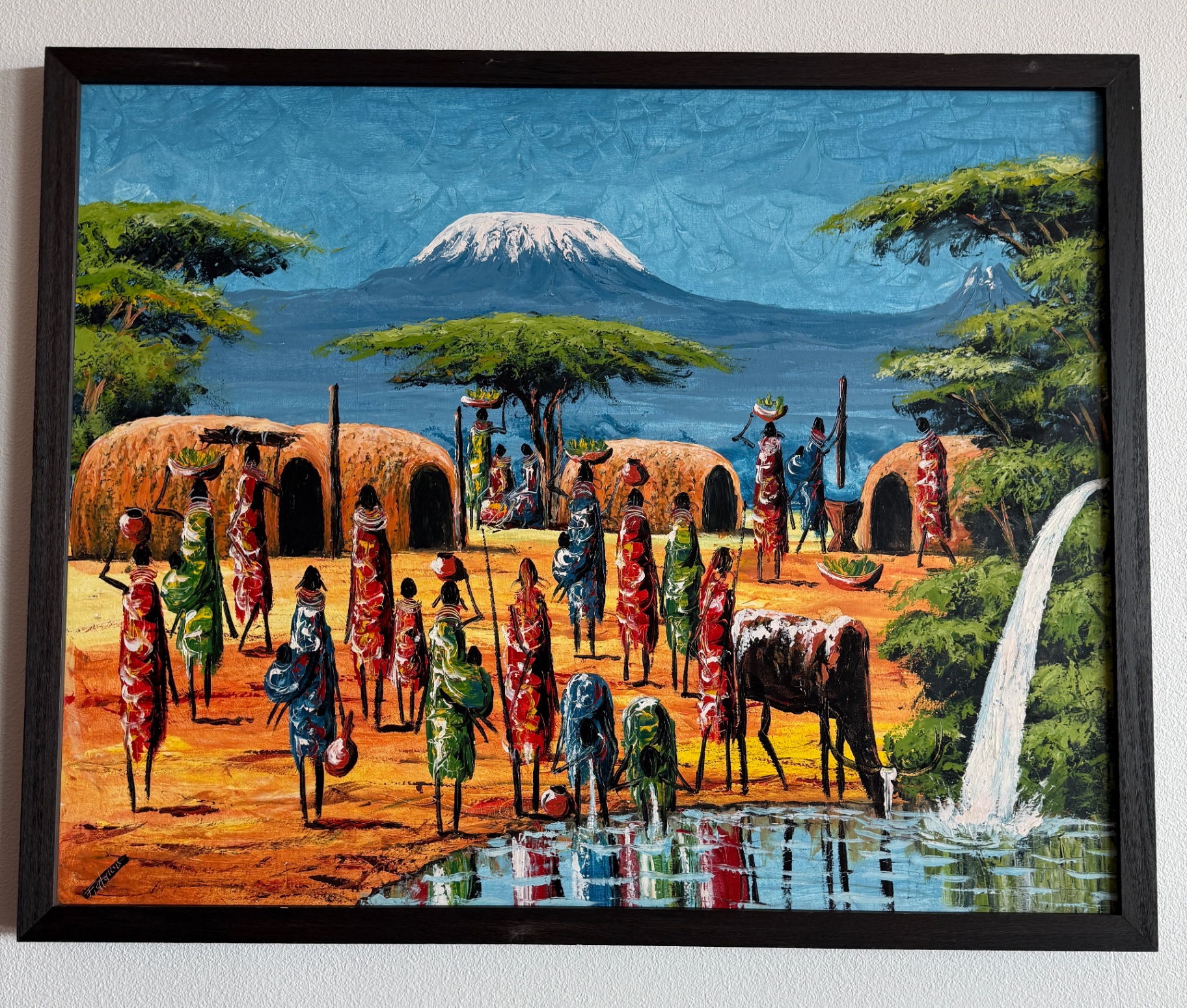 Ceremonial masks displayed at Kalahari Resort