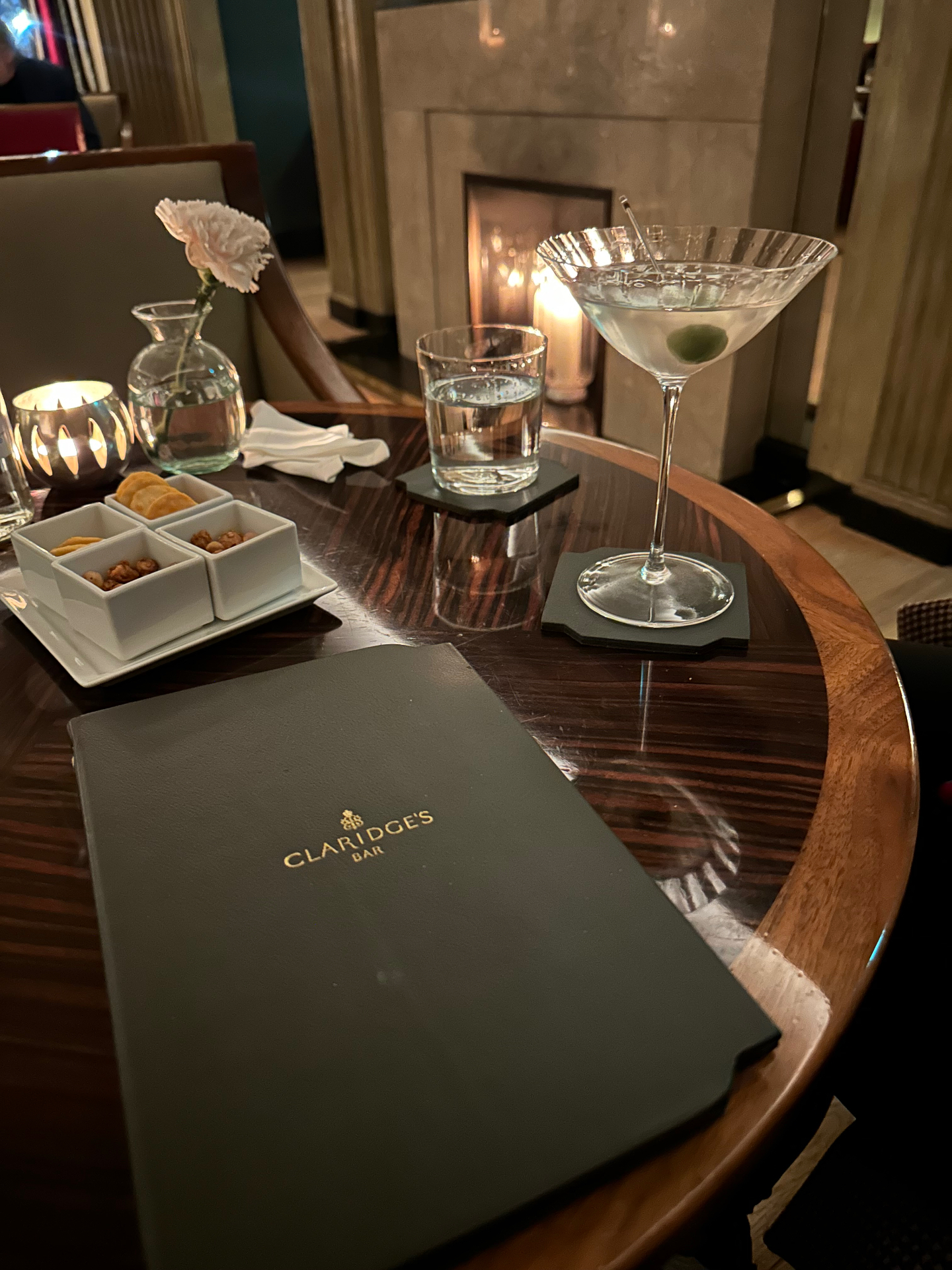 Claridge's Bar with martini