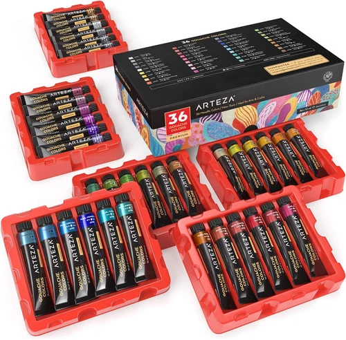 Arteza Metallic Gouache Set