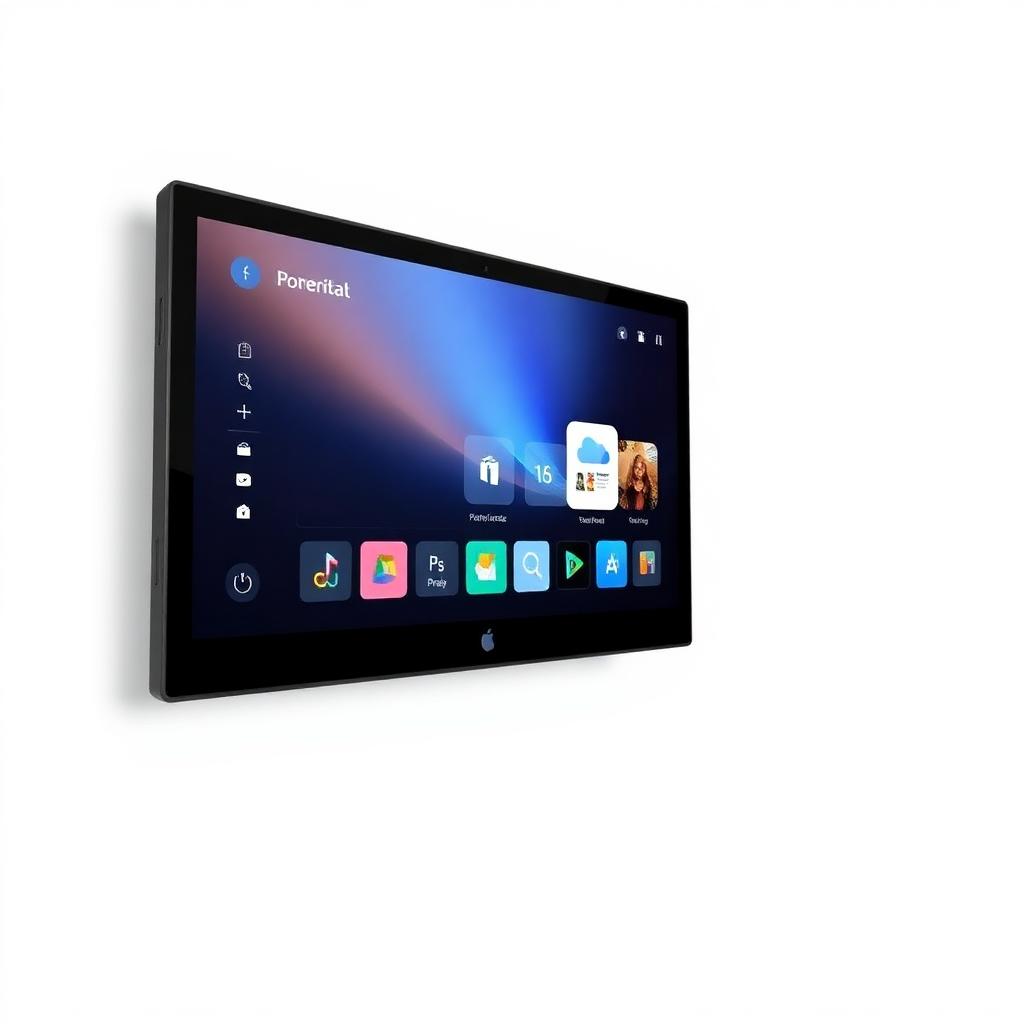 Amazon Echo Show 15 Smart Display mounted on kitchen wall