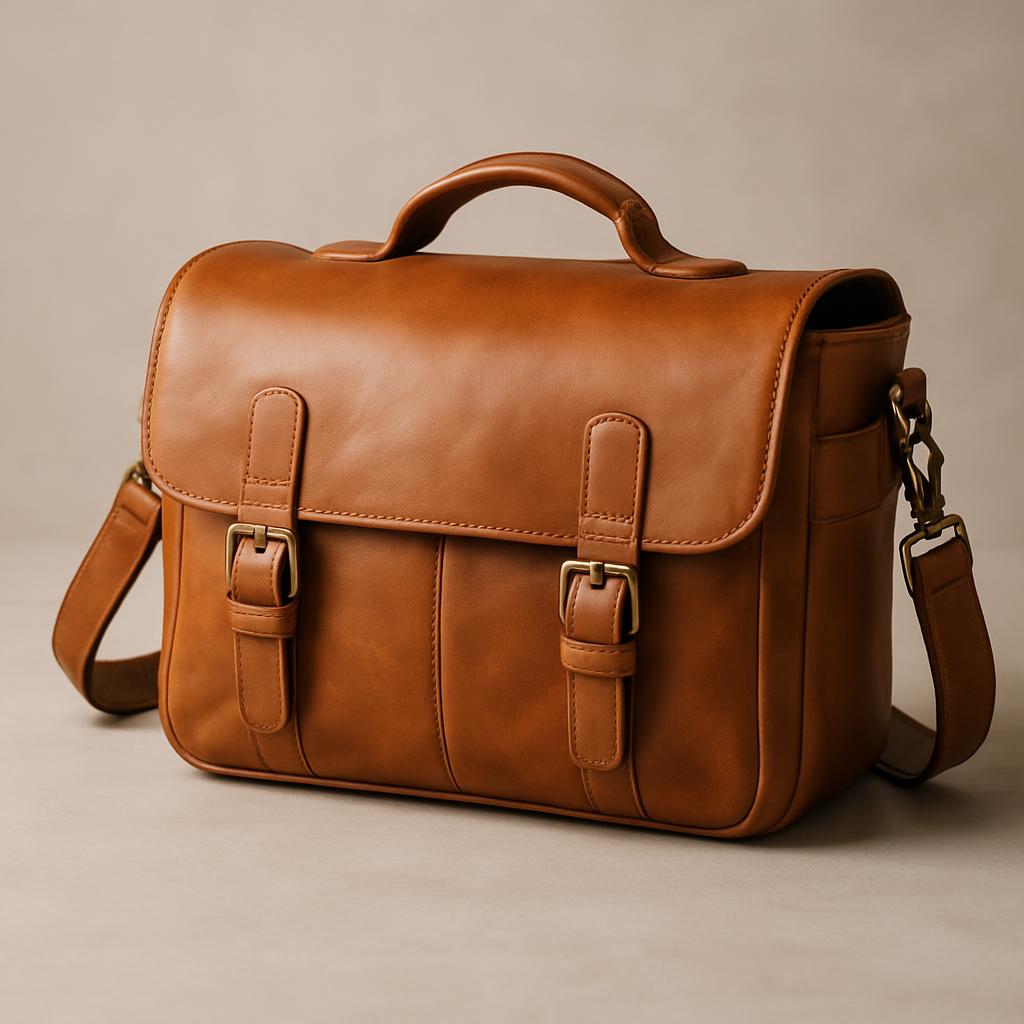 ONA Prince Street leather camera messenger bag in tan