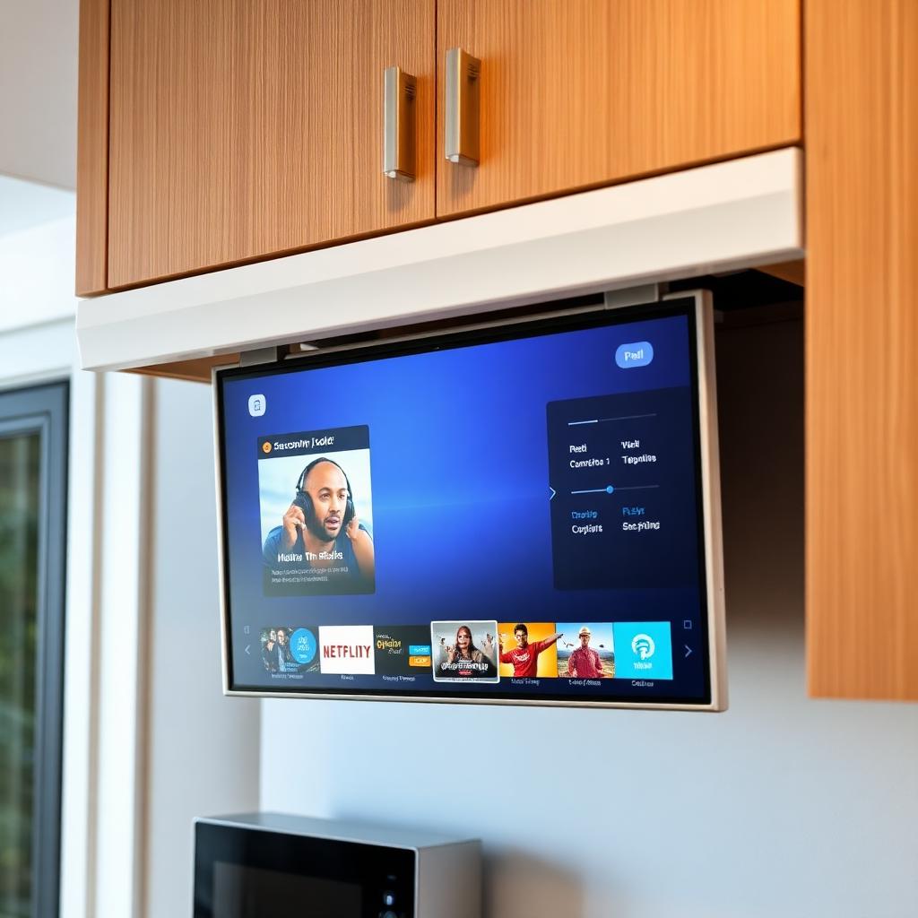 SYLVOX 15.6-inch under cabinet smart kitchen TV