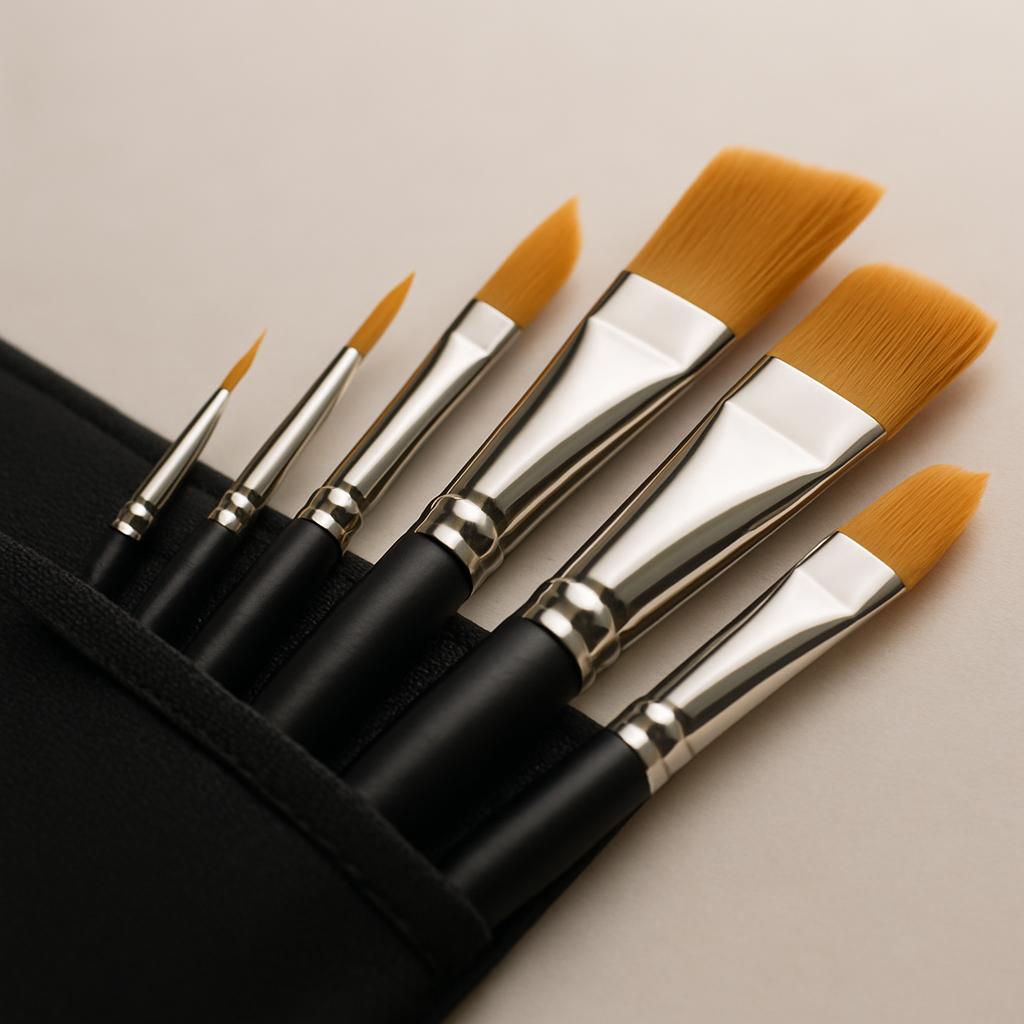 Trekell Golden Taklon synthetic brush set