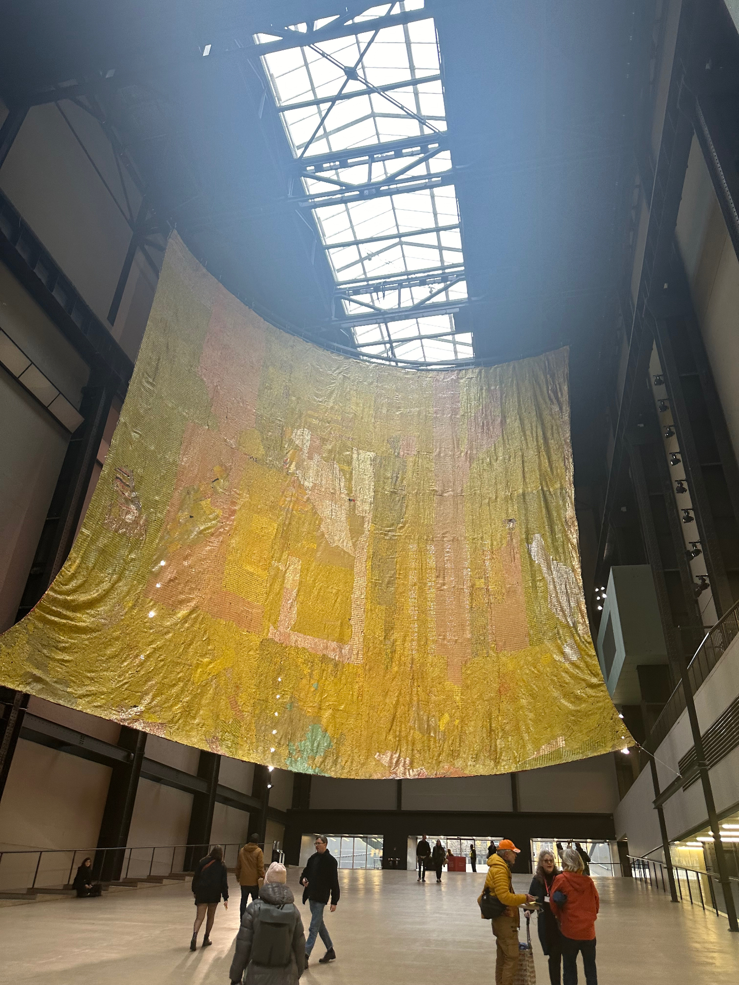 El Anatsui's massive golden textile installation in the Turbine Hall