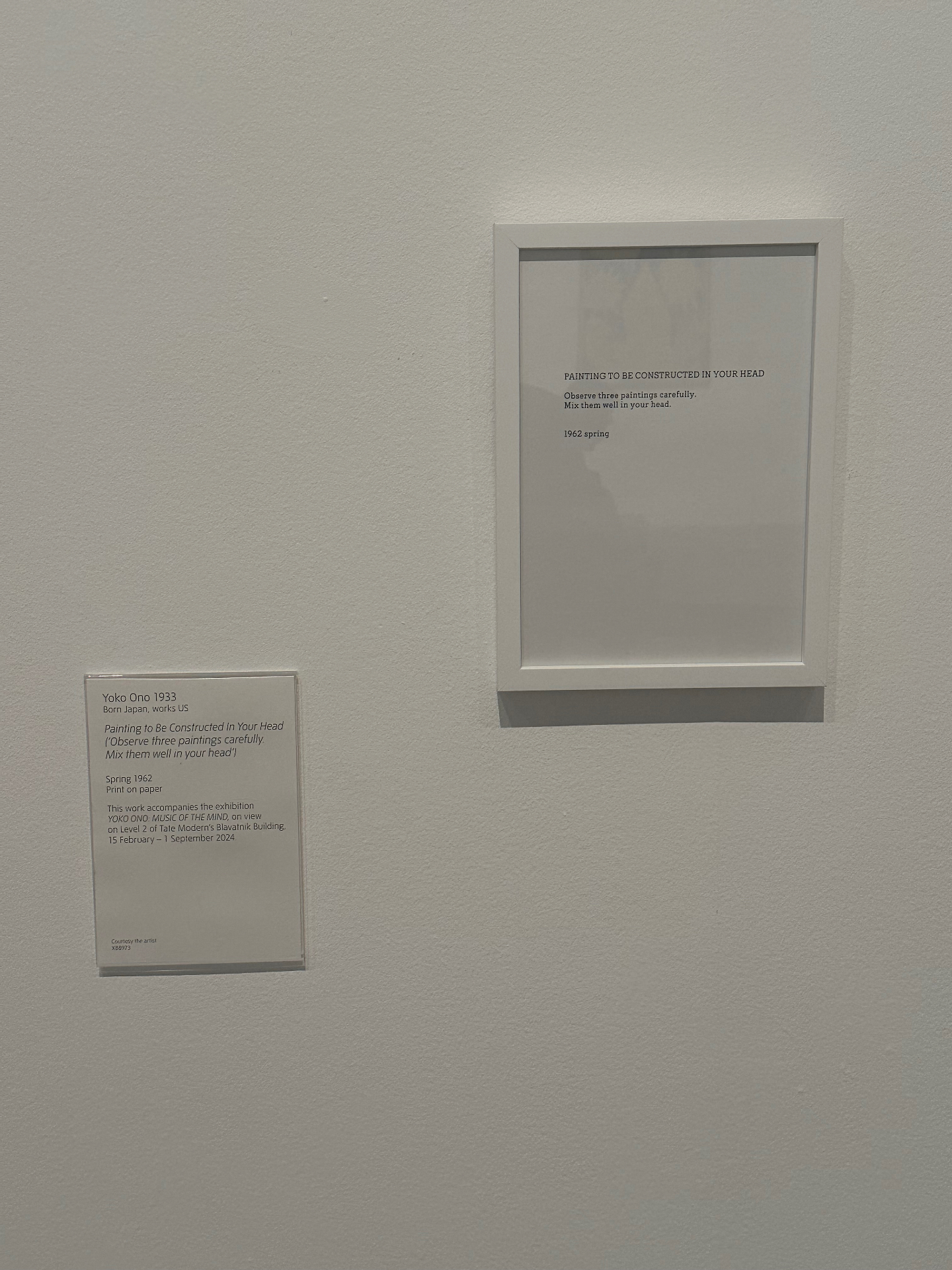 Yoko Ono's Painting to Be Constructed in Your Head